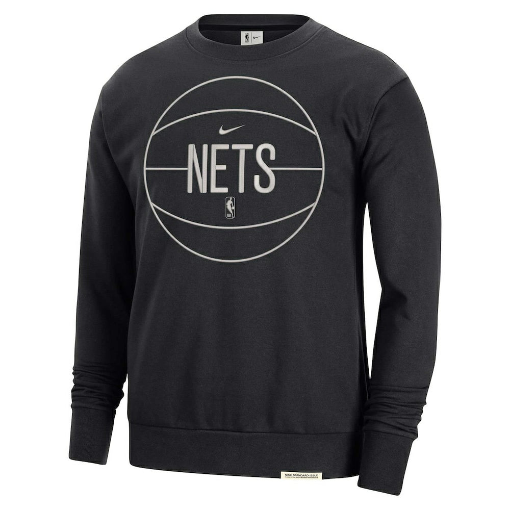 Nike Brooklyn Nets 2023/24 Authentic Standard Issue Travel Performance Pullover Sweatshirt Black