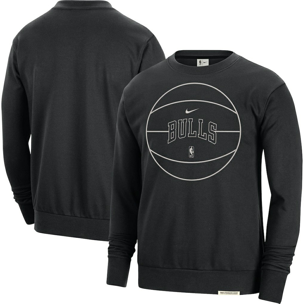 Nike Chicago Bulls 2023/24 Authentic Standard Issue Travel Performance Pullover Sweatshirt Black