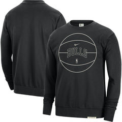 Nike Chicago Bulls 2023/24 Authentic Standard Issue Travel Performance Pullover Sweatshirt Black