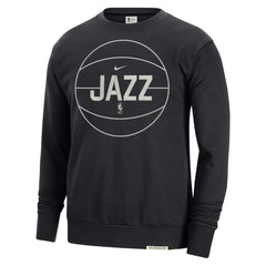 Nike Utah Jazz 2023/24 Authentic Standard Issue Travel Performance Pullover Sweatshirt Black