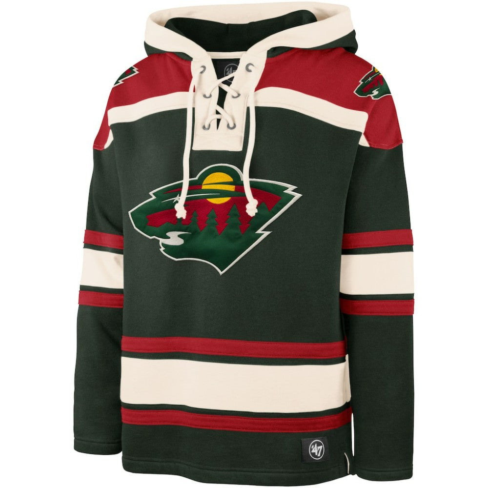 Kirill Kaprizov Minnesota Wild '47 Player Name & Number Lacer Pullover Hoodie - Green | 47 brand Clearance
