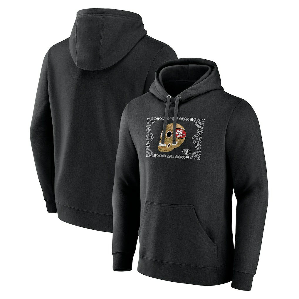 San Francisco 49ers Sugar Skull Pullover Hoodie - Black - NFL