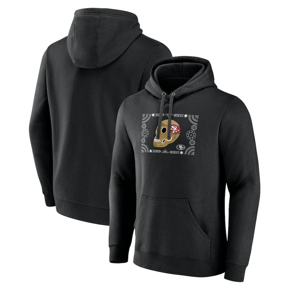 San Francisco 49ers Sugar Skull Pullover Hoodie - Black - NFL