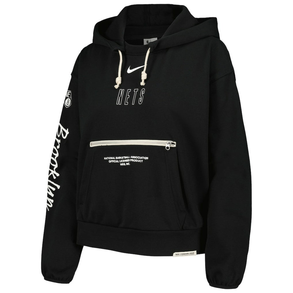 Nike Brooklyn Nets Women's Courtside Standard Issue Performance Pullover Hoodie Black