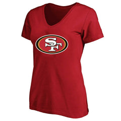 Christian McCaffrey San Francisco 49ers Women's Plus Size Fair Catch Name & Number Scoop Neck T-Shirt - Scarlet - NFL
