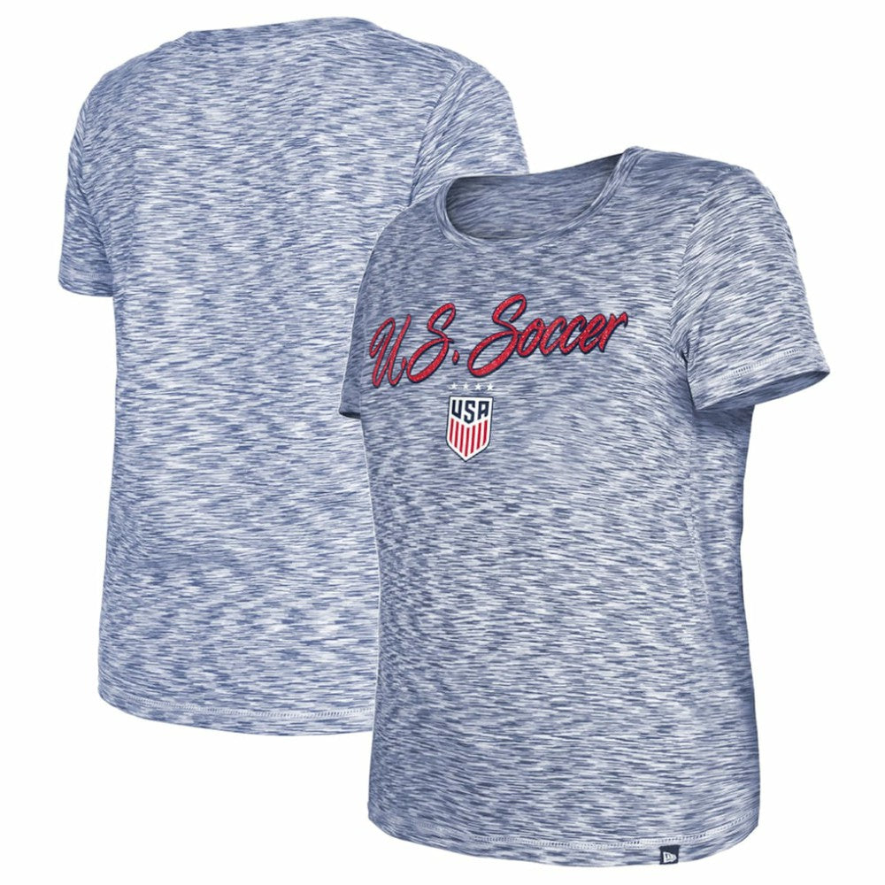 New Era - USWNT 5th & Ocean by New Era Women's Active Space Dye Jersey T-Shirt - Navy
