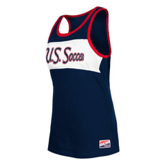 New Era - USWNT 5th & Ocean by New Era Women's Throwback Jersey Racer Tank Top - Navy