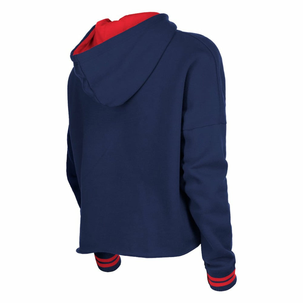 New Era - USWNT 5th & Ocean by New Era Women's Athleisure Cropped Fleece Pullover Hoodie - Navy