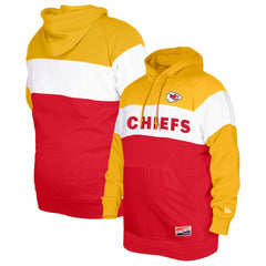 Kansas City Chiefs New Era Big & Tall Current Colorblock Pullover Hoodie - Red - NFL
