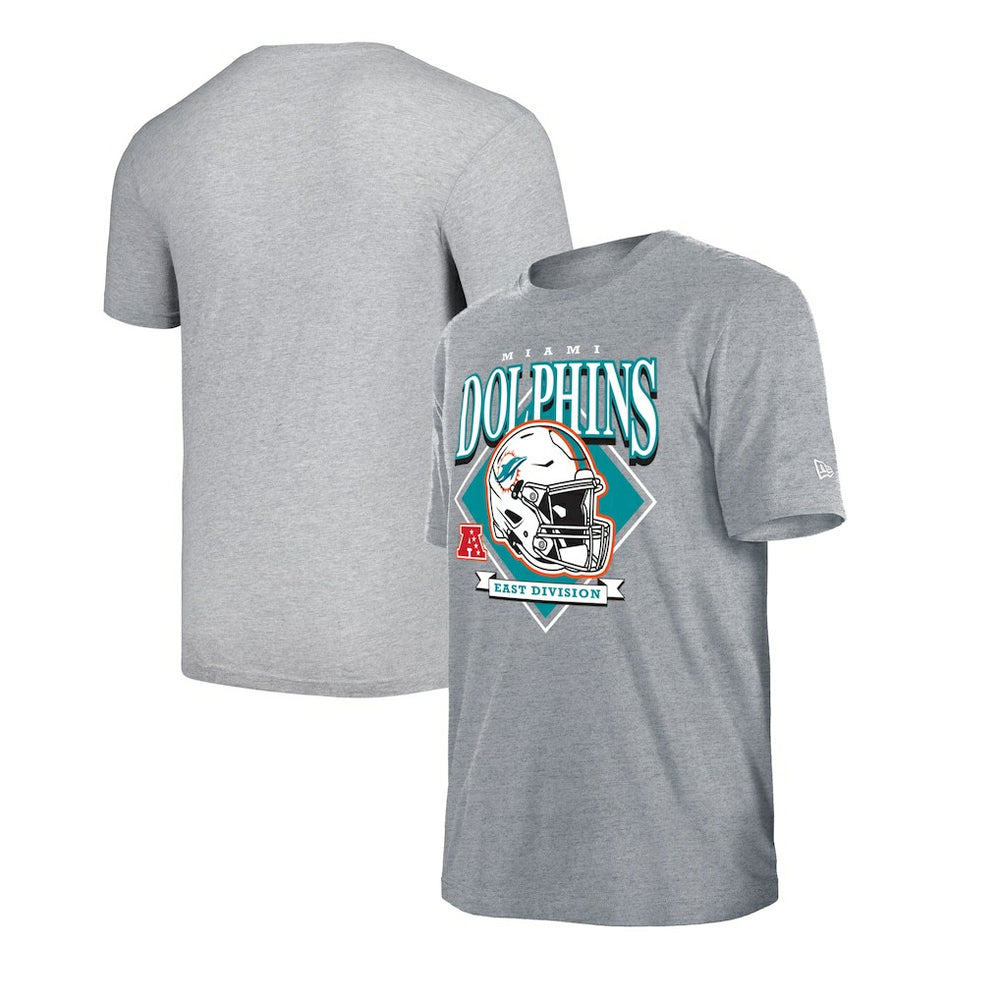 Miami Dolphins New Era Team Logo T-Shirt - Gray - NFL