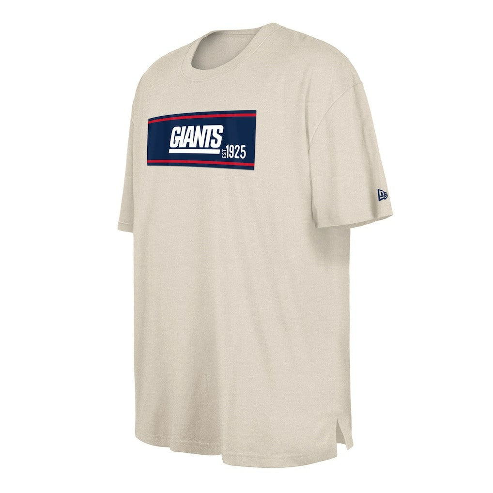 New York Giants New Era Third Down Big & Tall Historic T-Shirt - Cream - NFL