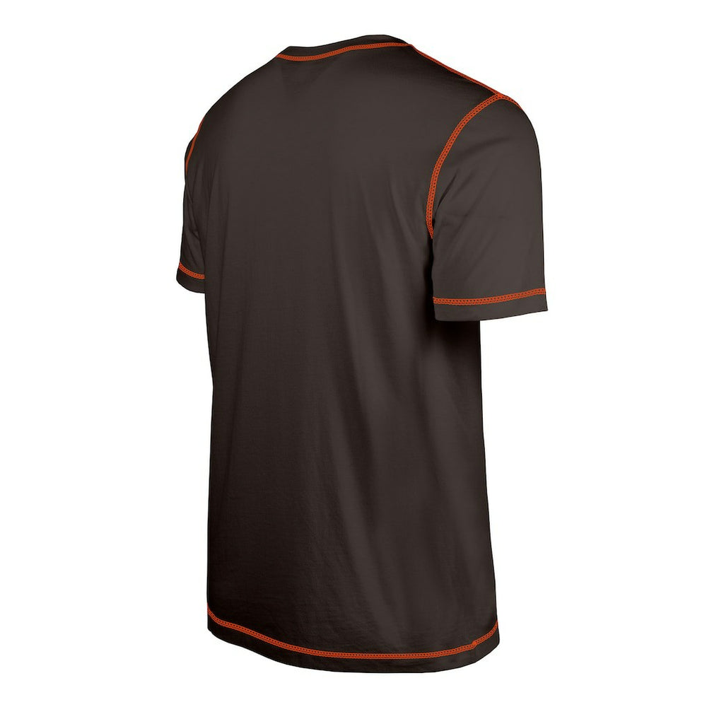 Cleveland Browns New Era Third Down Puff Print T-Shirt - Brown - NFL