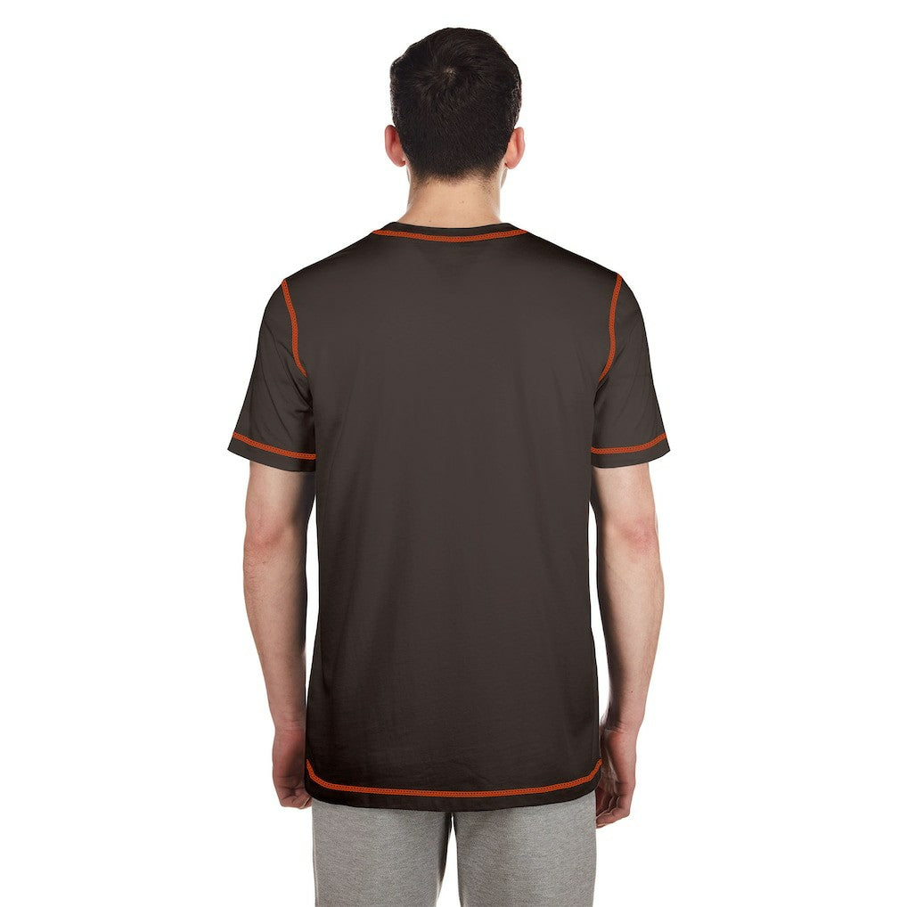 Cleveland Browns New Era Third Down Puff Print T-Shirt - Brown - NFL