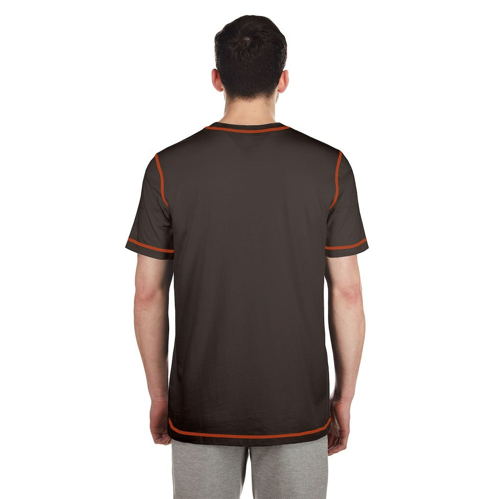 Cleveland Browns New Era Third Down Puff Print T-Shirt - Brown - NFL