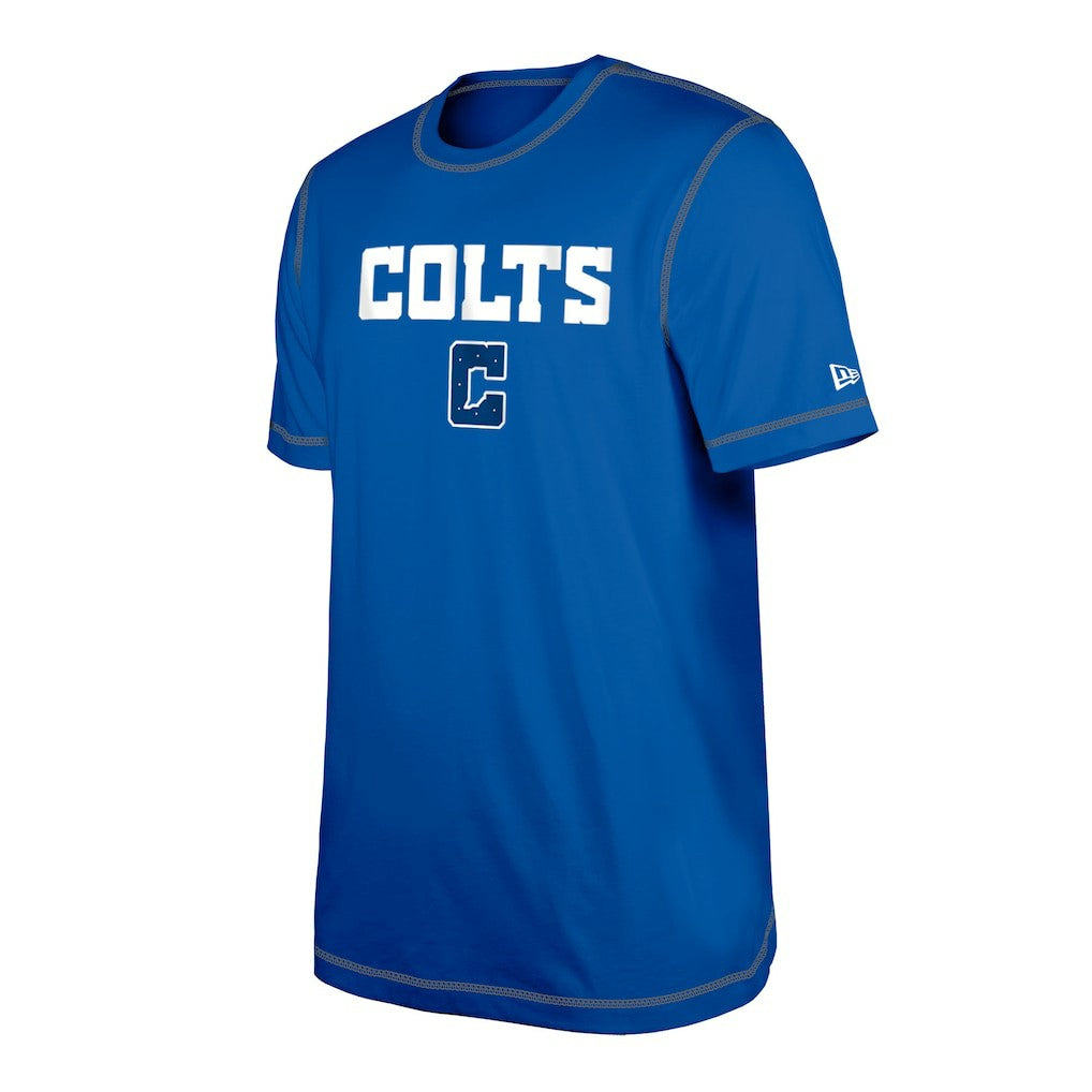 Indianapolis Colts New Era Third Down Puff Print T-Shirt - Royal - NFL