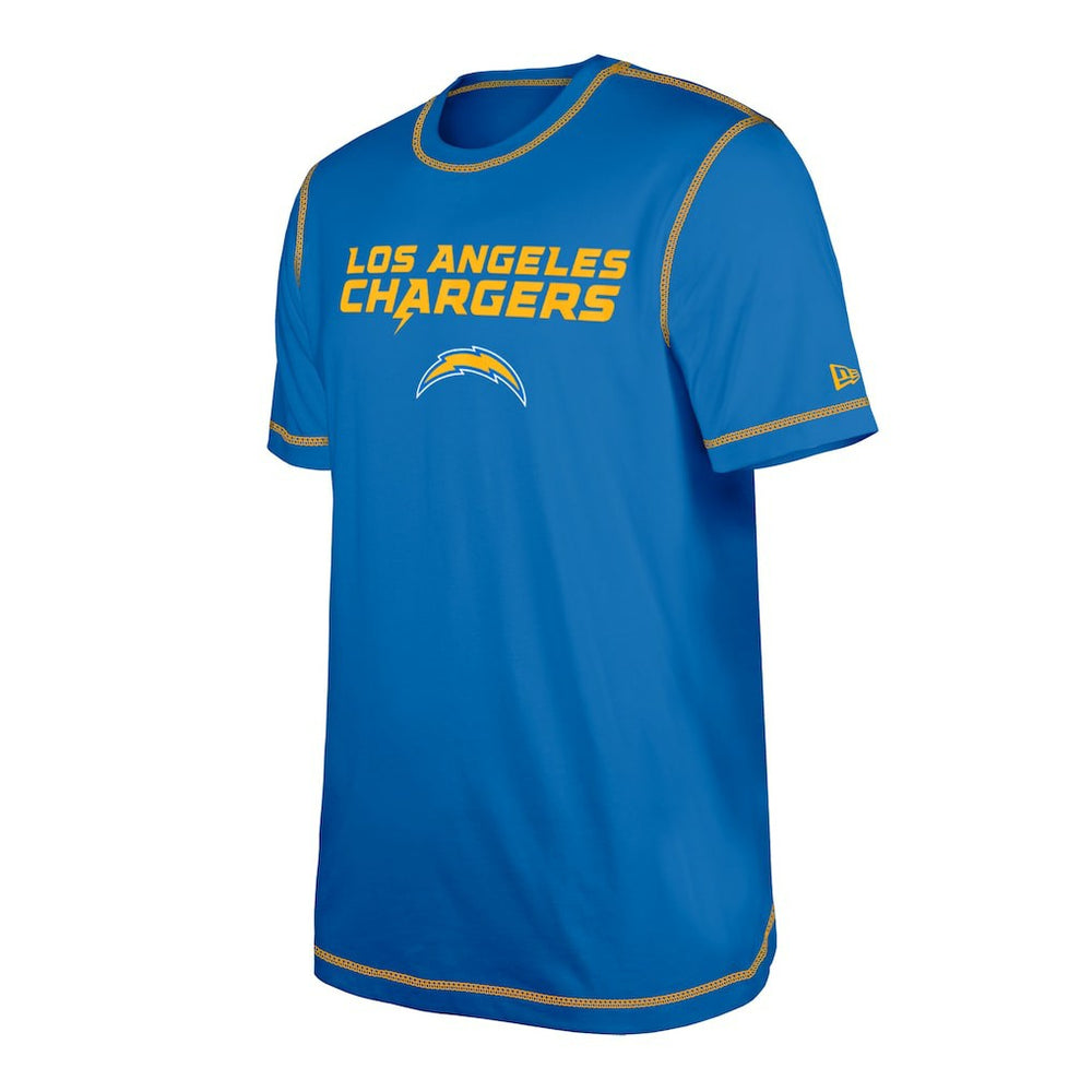 Los Angeles Chargers New Era Third Down Puff Print T-Shirt - Blue - NFL