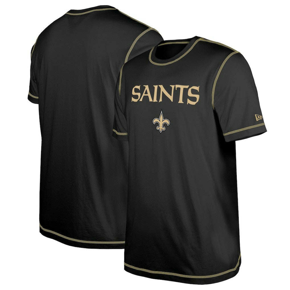New Orleans Saints New Era Third Down Puff Print T-Shirt - Black - NFL