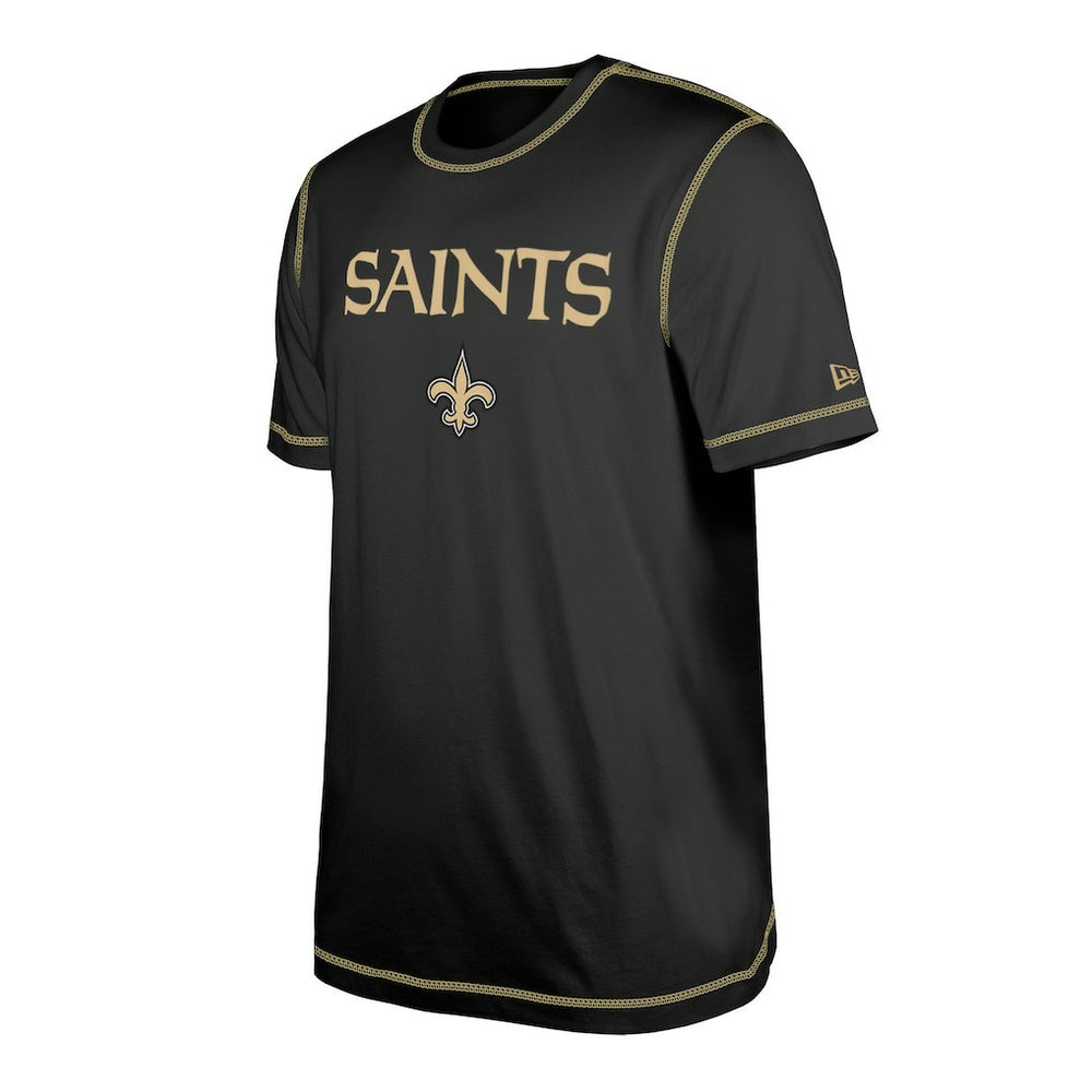 New Orleans Saints New Era Third Down Puff Print T-Shirt - Black - NFL