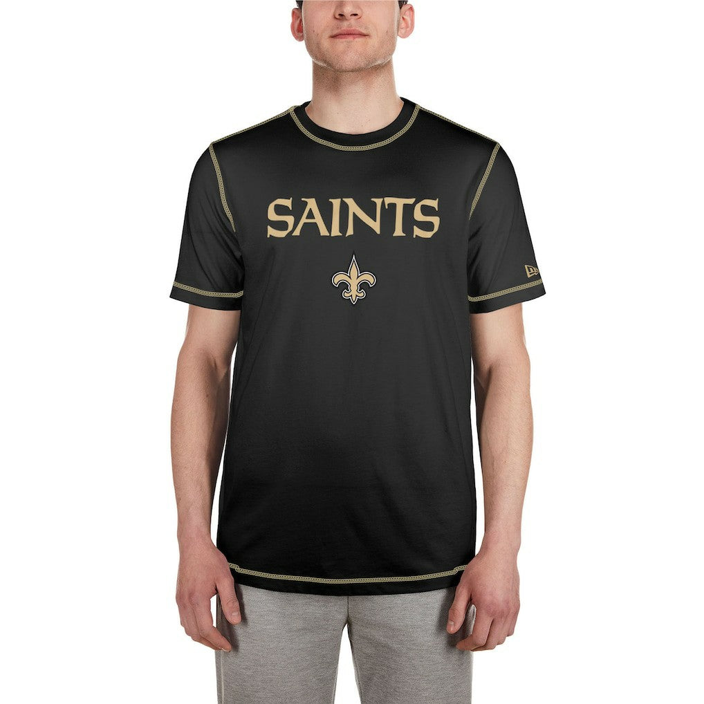 New Orleans Saints New Era Third Down Puff Print T-Shirt - Black - NFL