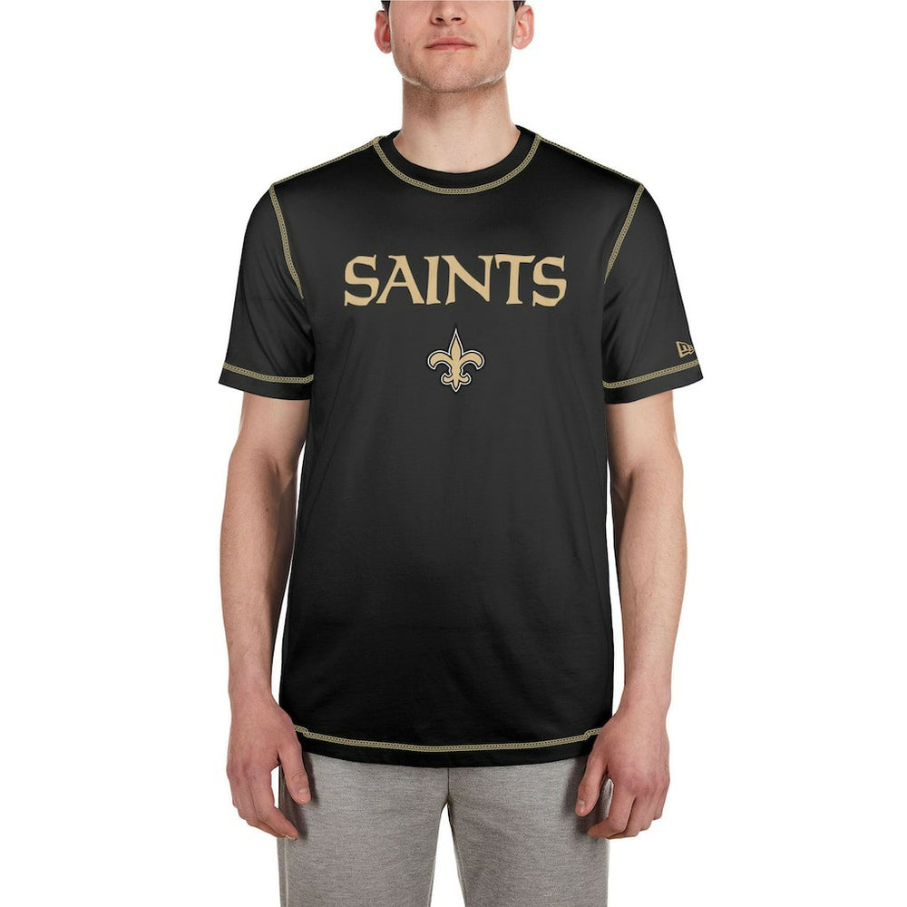 New Orleans Saints New Era Third Down Puff Print T-Shirt - Black - NFL
