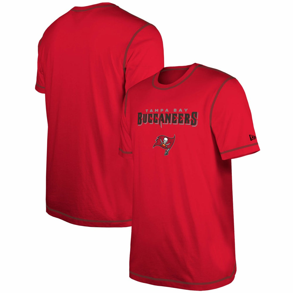 Tampa Bay Buccaneers New Era Third Down Puff Print T-Shirt - Red - NFL