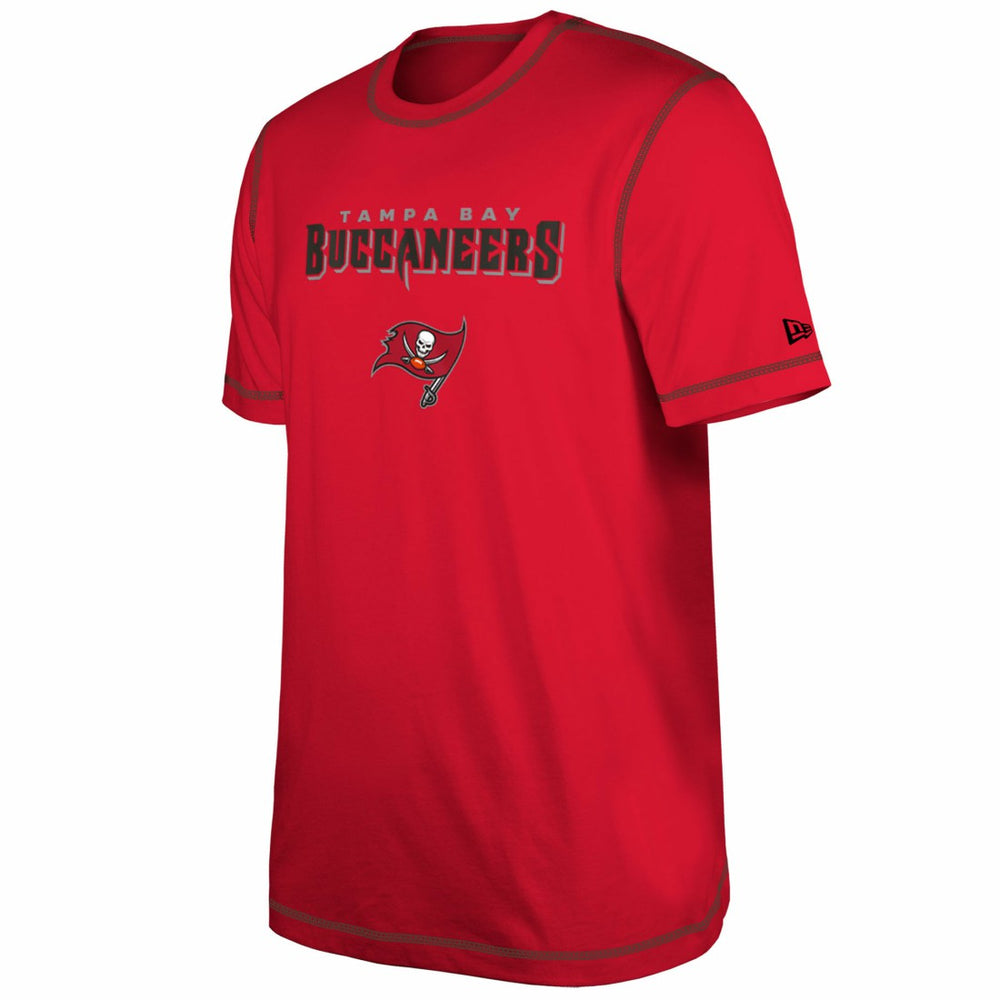 Tampa Bay Buccaneers New Era Third Down Puff Print T-Shirt - Red - NFL