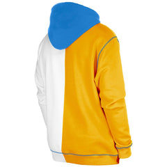 Los Angeles Chargers New Era Third Down Split Raglan Pullover Hoodie - Gold/White - NFL