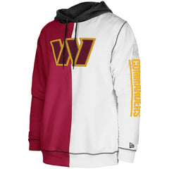 Washington Commanders New Era Third Down Split Raglan Pullover Hoodie - Burgundy/White - NFL