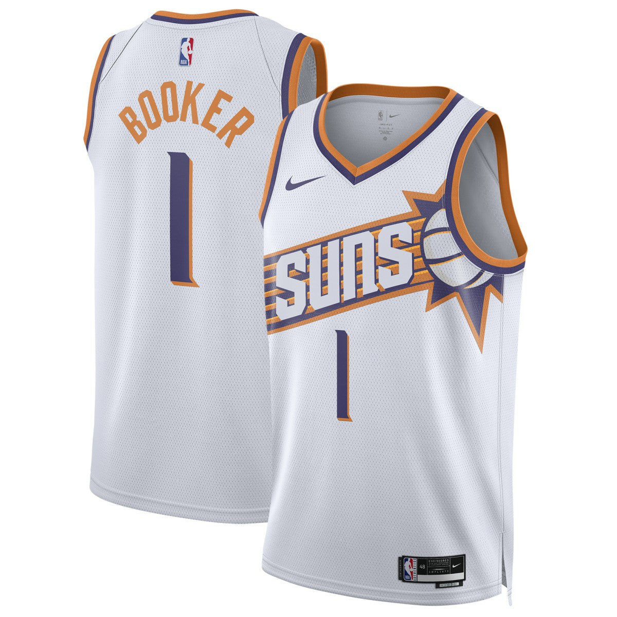 Nike Devin Booker Phoenix Suns Unisex Swingman Jersey Association Edition White