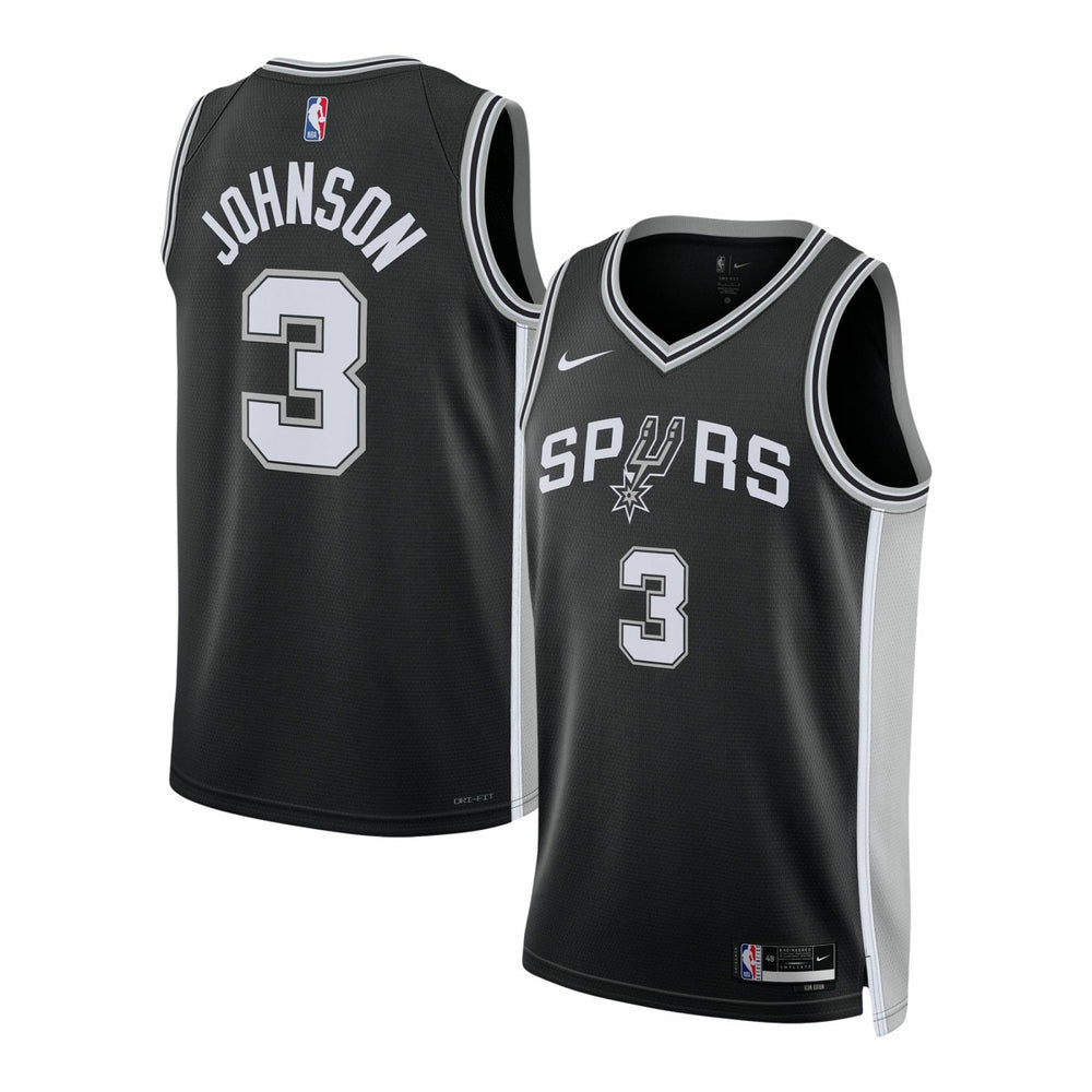 Nike Keldon Johnson San Antonio Spurs Unisex Swingman Jersey Icon Edition Black