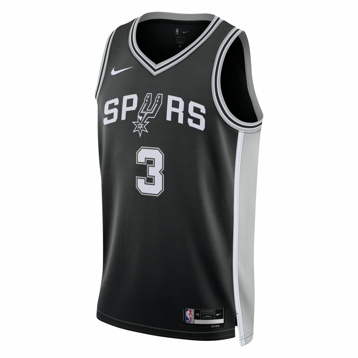 Nike Keldon Johnson San Antonio Spurs Unisex Swingman Jersey Icon Edition Black