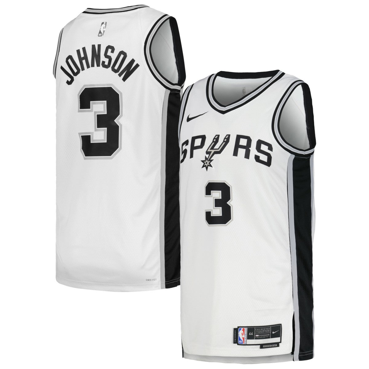 Nike Keldon Johnson San Antonio Spurs Unisex Swingman Jersey Association Edition White