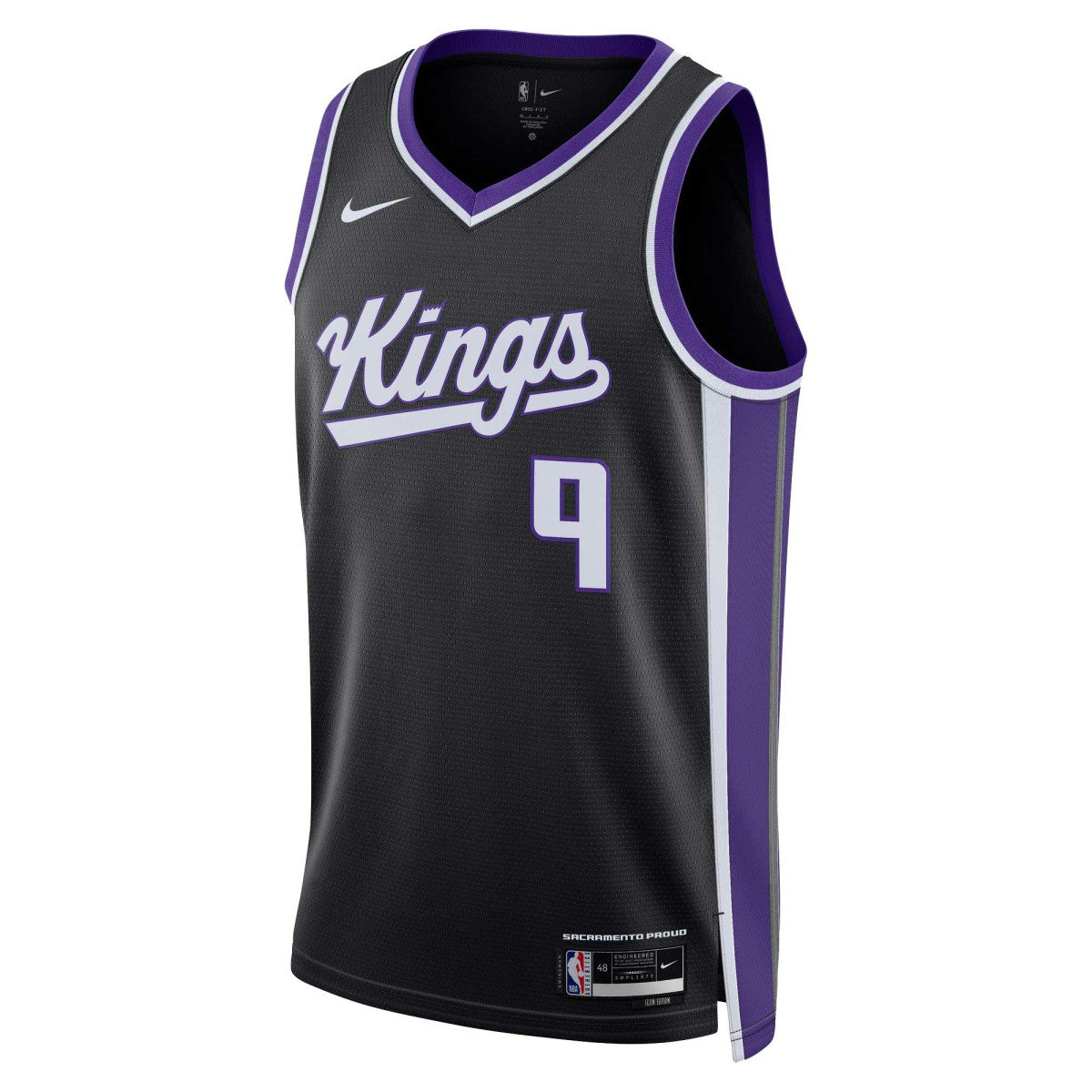 Nike Kevin Huerter Sacramento Kings Unisex Swingman Jersey Icon Edition Black