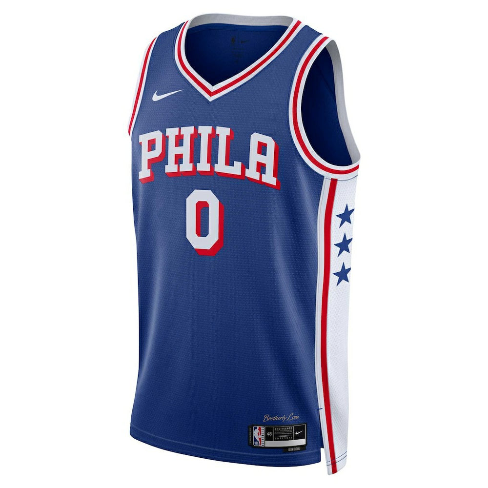 Nike Tyrese Maxey Philadelphia 76ers Unisex Swingman Jersey Icon Edition Royal