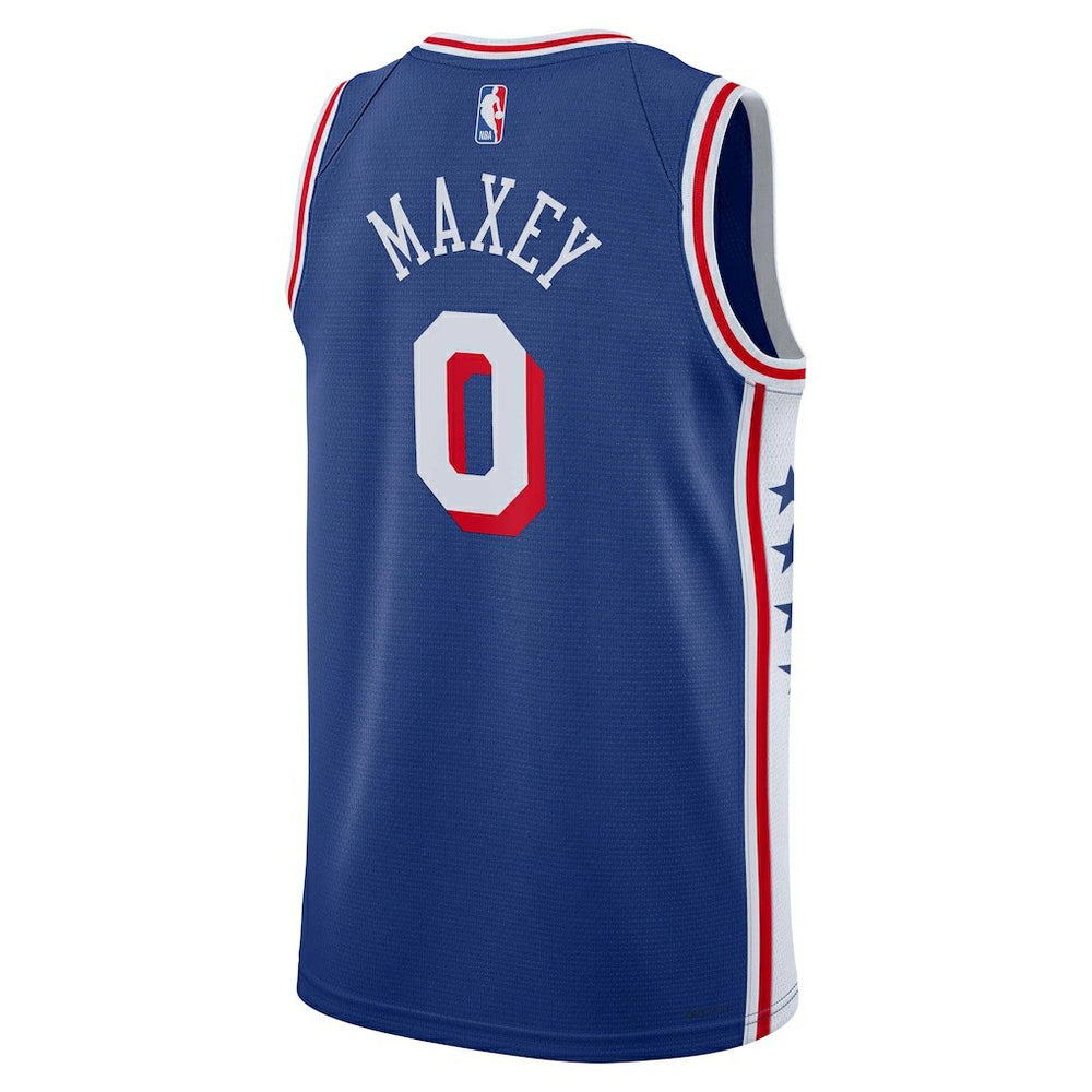 Nike Tyrese Maxey Philadelphia 76ers Unisex Swingman Jersey Icon Edition Royal