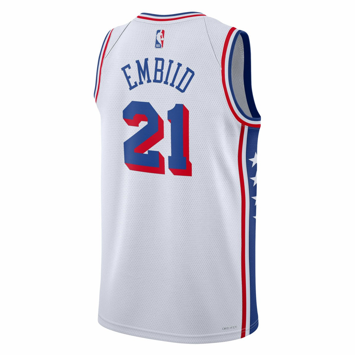 Nike Joel Embiid Philadelphia 76ers Unisex Swingman Jersey Association Edition White