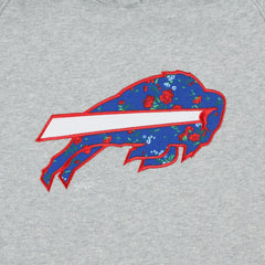 Buffalo Bills New Era Women's Floral Raglan Pullover Hoodie - Gray - NFL
