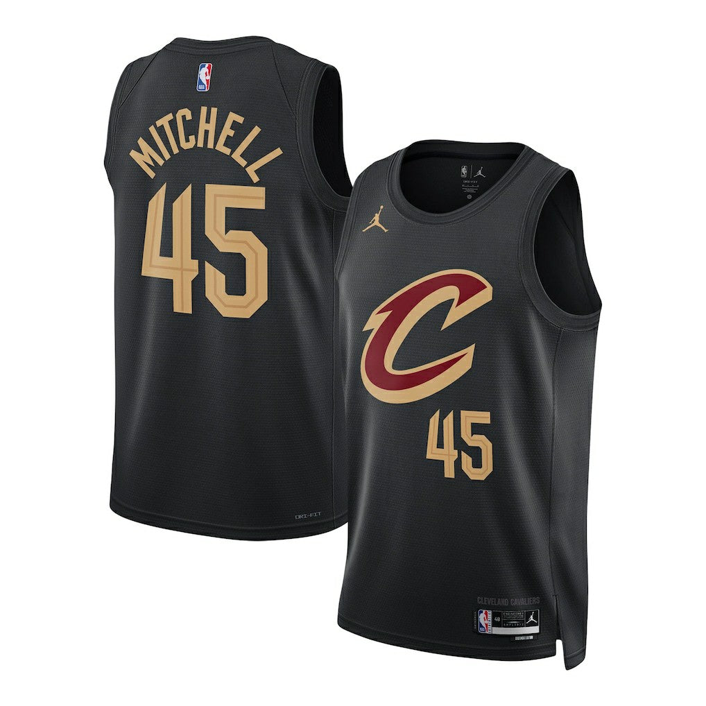 Donovan Mitchell Cleveland Cavaliers Jordan Brand Unisex Swingman Jersey Statement Editi- Black