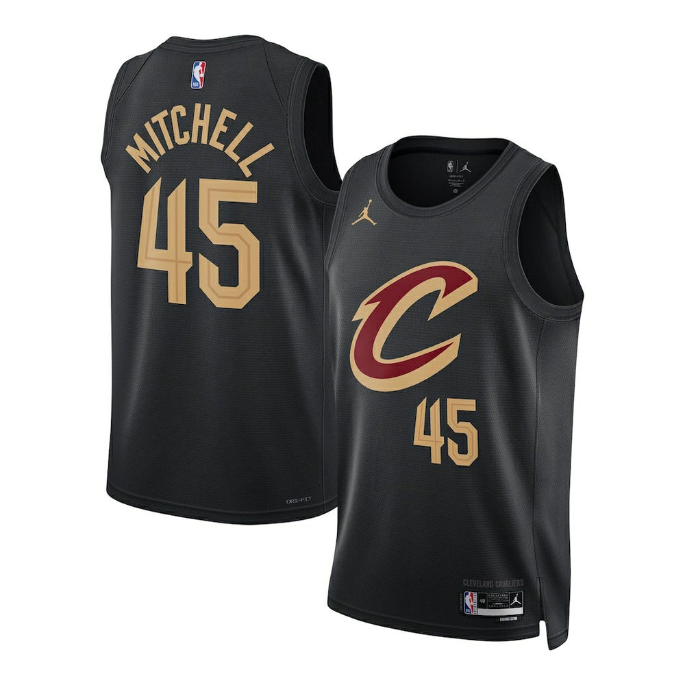 Donovan Mitchell Cleveland Cavaliers Jordan Brand Unisex Swingman Jersey Statement Editi- Black
