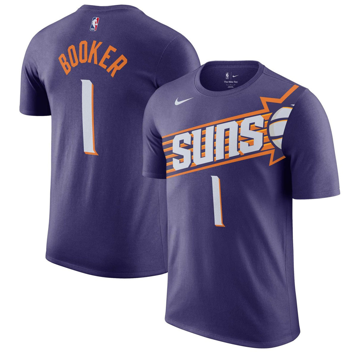 Nike Devin Booker Phoenix Suns Icon 2022/23 Name & Number T-Shirt Purple