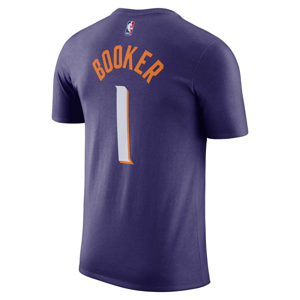 Nike Devin Booker Phoenix Suns Icon 2022/23 Name & Number T-Shirt Purple