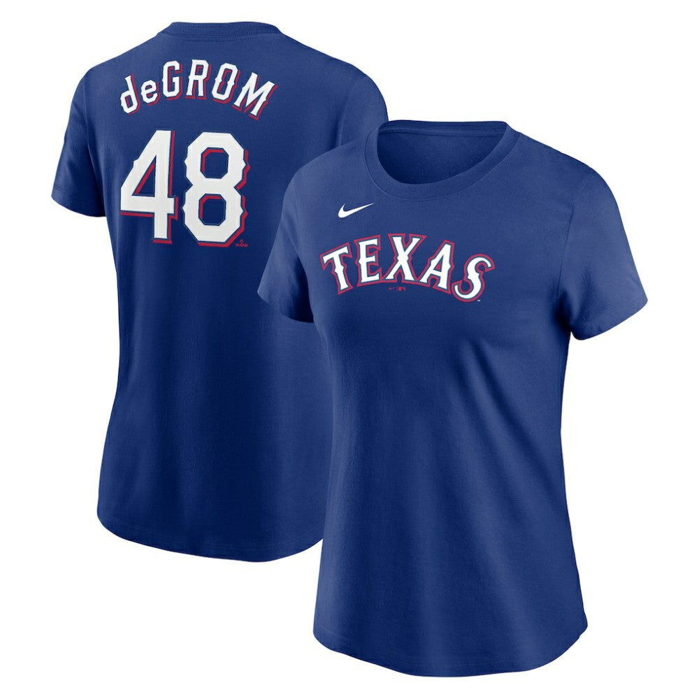 Jacob deGrom Texas Rangers Nike Women's 2023 Name & Number T-Shirt Sale