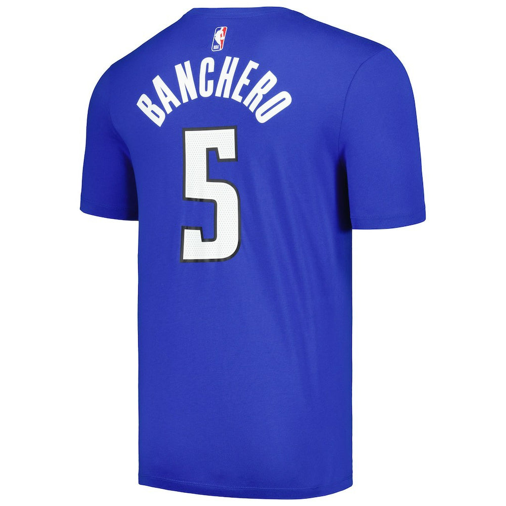 Paolo Banchero Orlando Magic Jordan Brand 2022/23 Statement Edition Name & Number T-Shirt Blue