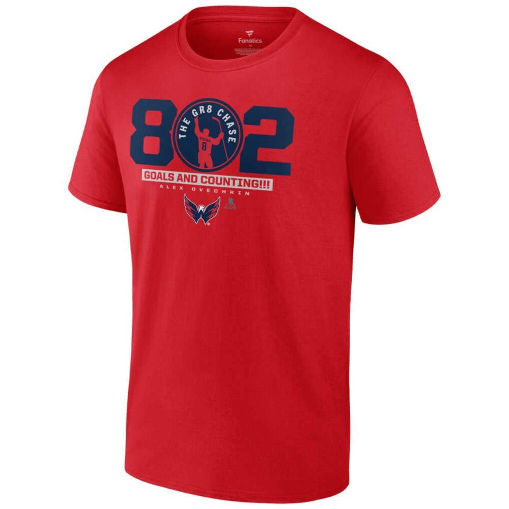 Alexander Ovechkin Washington Capitals Fanatics The Gr8 Chase T-Shirt - Red | Fanatics online