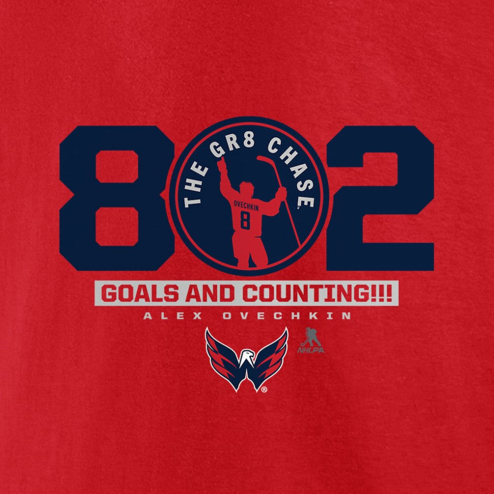 Alexander Ovechkin Washington Capitals Fanatics The Gr8 Chase T-Shirt - Red | Fanatics online