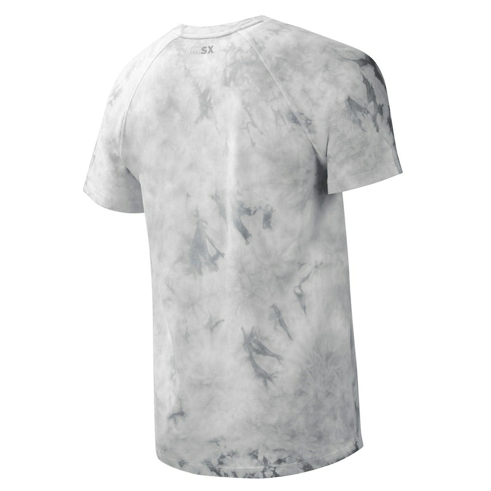Las Vegas Raiders MSX by Michael Strahan Resolution Tie-Dye Raglan T-Shirt - Gray - NFL