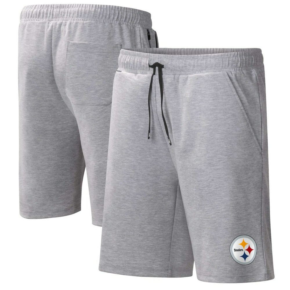 Pittsburgh Steelers MSX by Michael Strahan Trainer Shorts - Heather Gray - NFL