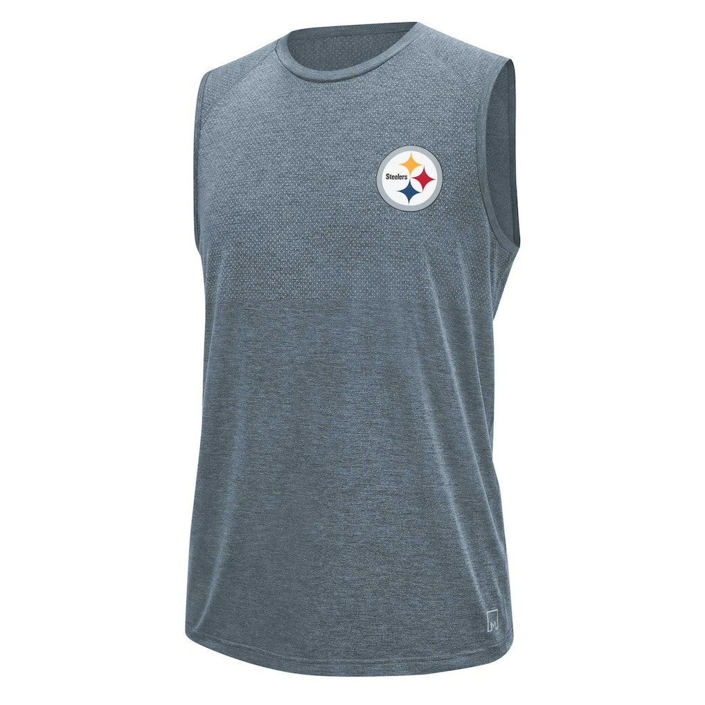 Pittsburgh Steelers MSX by Michael Strahan Warm Up Sleeveless T-Shirt - Gray - NFL