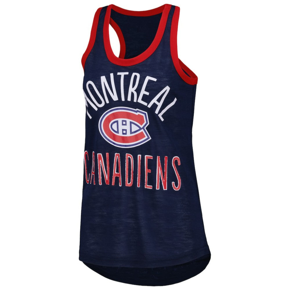 Montreal Canadiens G-III 4Her by Carl Banks Women's First Base Racerback Scoop Neck Tank Top - Navy | NHL sale