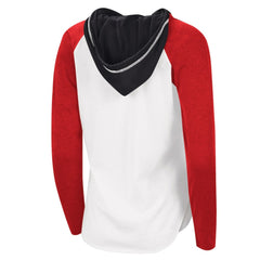 Chicago Blackhawks G-III 4Her by Carl Banks Women's MVP Raglan Lightweight Hooded T-Shirt - White/Heather Red | NHL online